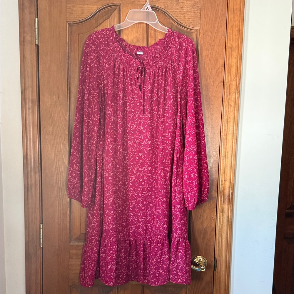 Old Navy Red Floral Dress
